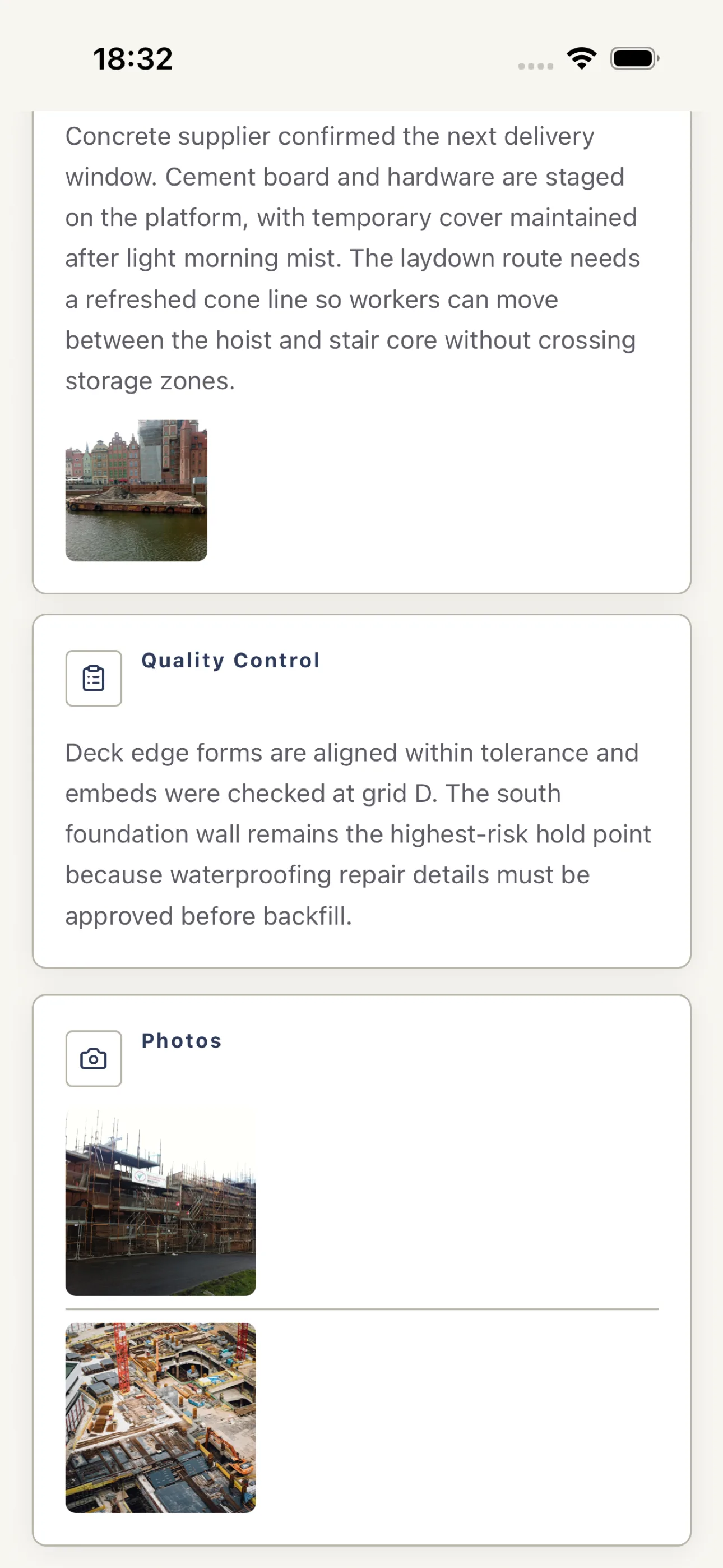 Generated report cards with pencil actions for focused edits